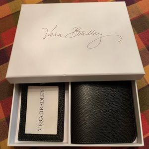 NWT Vera Bradley leather passport cover and tag